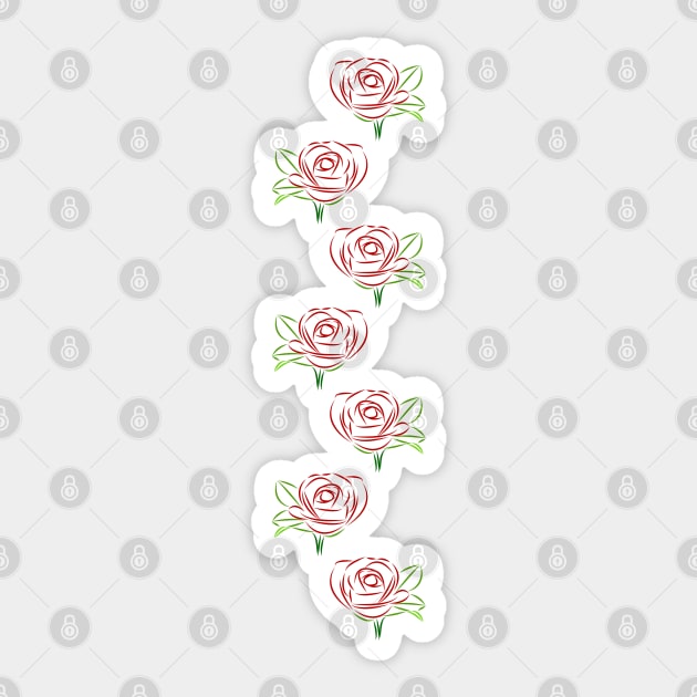 red roses chain rose tendril flowers flower blossoms Sticker by rh_naturestyles
